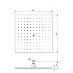 Idealrain Cube kvadratine 300x300 mm dušo galva