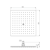 Idealrain Cube kvadratine 300x300 mm dušo galva