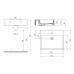 Pakabinamas/pastatomas praustuvas Deante Temisto galimi matmenys 500x400mm, 500x500mm 600x500mm