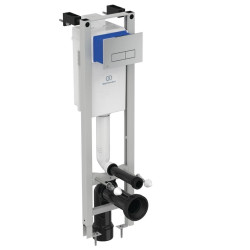Ideal Standard siauras WC rėmas PROSYS Eco M su chromuotu mygtuku ir tvirtinimais