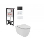 Alcadrain potinkinis rėmas su nuleidimo  mygtuku (spalvų pasirinkimas) iri.Life O, sūkurinis klozetu su lėtaeigiu dangčiu