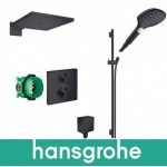 Hansgrohe Raindance potinkinis termostatinis dušo  sistema juoda matinė