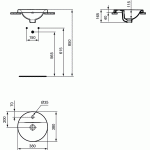 Ideal Standard Connect Round įleidžiamas praustuvas su skyle maišytuvui