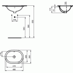 Ideal Standard Connect Oval montuojamas iš apačios