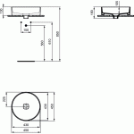 Ideal Standard Strada II T295901 pastatomas ant stalviršio praustuvas 450 mm.