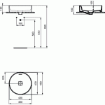 Ideal Standard Strada II T296101 pastatomas ant stalviršio praustuvas 450 cm