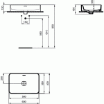 Ideal Standard Strada II T299901 pastatomas ant stalviršio praustuvas 600x400mm.