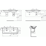 Ideal Standard Strada II dviejų dubenų praustuvas 1240x460