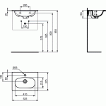 Ideal Standard Tesi pakabinamas/baldinis praustuvas 525x375