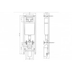 Ideal Standard PROSYS ECO potinkinis WC rėmas  su tvirtinimo elementais ir  Oleas M2 mechaniniu klavišu R0121AA chromo spalva