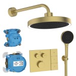 Ideal Standard CERATHERM NAVIGO SOLOS potinkinė termostatinė sistema Brushed Gold