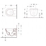 Wc komplektas Schell rėmas ir Monus klozetas su lėtaeigiu dangčiu