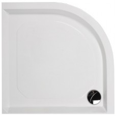 Akmens masės pusapvalis PAA Classic dušo padėklas, 900x900 mm, su paneliu ir kojomis-voniosguru.lt