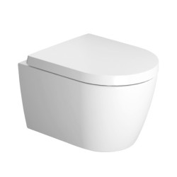 Pakabinamas klozetas Duravit ME by Starck Compact su rimless funkcija ir lėtaeigiu dangčiu Pakabinamas klozetas Duravit ME by Starck Compact su rimless funkcija ir lėtaeigiu dangčiu