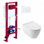 Wc komplektas Schell rėmas ir Monus klozetas su lėtaeigiu dangčiu