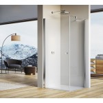 Dušo kabina SOLINO pilko blizgaus profilio, kvadratinė