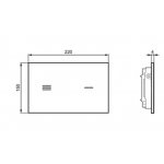 Ideal Standard Altes bekontaktis grūdinto stiklo nuleidimo klavišas, baltas