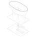Laisvai pastatoma lieto akmens vonia Omnires SHELL M+ SHELLWWBP