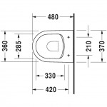 Potinkinio WC rėmo Tece ir klozeto Duravit ME by Starck Compact Rimless komplektas