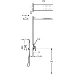 Potinkinė dušo sistema Tres Cuadro-Tres 006.180.03