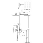 Potinkinė dušo sistema Tres Cuadro-Tres 1.06.980