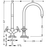 Virtuvinis maišytuvas Tres Bimax-Tres 1.63.333