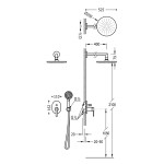 Potinkinė dušo sistema Tres Lex-Tres Selection 1.81.880.05