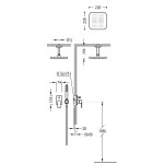 Potinkinė dušo sistema Tres Loft-Tres Selection 200.180.80