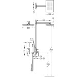 Potinkinė dušo sistema Tres Slim Exclusive 202.180.06