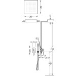 Potinkinė dušo sistema Tres Slim Exclusive 202.980.01