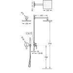 Potinkinė dušo sistema Tres Class-Tres Selection 205.180.02