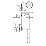 Potinkinė dušo sistema Tres Tres-Classic 242.180.03