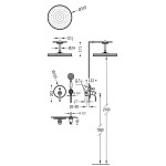 Potinkinė dušo sistema Tres Tres-Classic 242.180.04