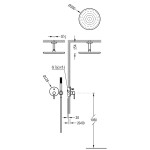 Potinkinė dušo sistema Tres Study Exclusive 262.180.80
