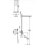 Potinkinė dušo sistema Tres Project-Tres 21128005
