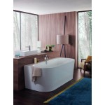 Villeroy&Boch glaudžiama prie sienos vonia Oberon 2.0 Duo 1800x800 mm su panele balta Quaryl®