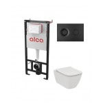 Potinkinis WC rėmas Alcadrain 5in1 su Alca fresh ir Ideal standard  Ilife klozetu su lėtaeigiu dangčiu