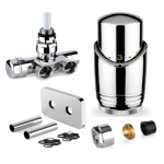 Džiovintuvo prijungimo prie šildymo sistemos mazgo komplektas su termostatine galvute APM