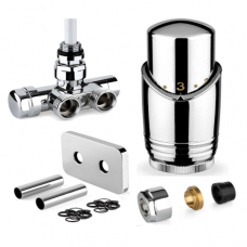 Džiovintuvo prijungimo prie šildymo sistemos mazgo komplektas su termostatine galvute APM