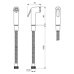 Ideal Standard bideta dušelis su 1500 mm metaline žarna