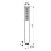 Ideal Standard metalinis rankinis dušas stick