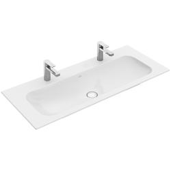 Baldinis praustuvas Villeroy & Boch Finion 120x50 cm, su 2 skylėmis maišytuvams, su CeramicPlus danga Baldinis praustuvas Villeroy & Boch Finion 120x50 cm, su 2 skylėmis maišytuvams, su CeramicPlus danga