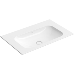 Baldinis praustuvas Villeroy & Boch Finion 80x50 cm, be skylės maišytuvui, su CeramicPlus danga Baldinis praustuvas Villeroy & Boch Finion 80x50 cm, be skylės maišytuvui, su CeramicPlus danga