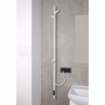 Balta elektrinė rankšluosčių kabykla WOBBEE BURTON WHITE su laikmačiu Balta elektrinė rankšluosčių kabykla WOBBEE BURTON WHITE su laikmačiu