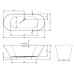 RIHO BARCELONA lieto akmens pastatoma vonia 170x70 cm