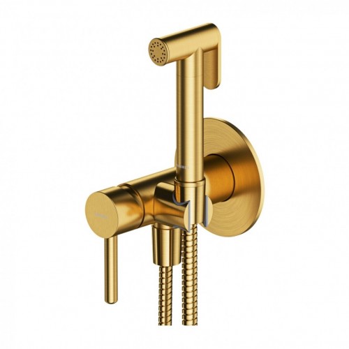 Braižyto aukso spalvos bidette dušelio komplektas Omnires