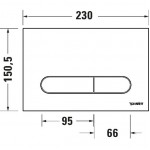 Juodos spalvos Duravit mygtukas WC RĖMUI DURASYSTEM BETA 100 Juodos spalvos Duravit mygtukas WC RĖMUI DURASYSTEM BETA 100
