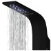 Dušo panelė Corsan Kaskada LED, aliuminė, su termostatu, juodos spalvos, A014TBLLED