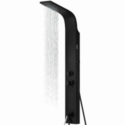 Dušo panelė Corsan Alto LED, aliuminė, su maišytuvu, su vonios snapu, juodos spalvos, A017MBLLEDW Dušo panelė Corsan Alto LED, aliuminė, su maišytuvu, su vonios snapu, juodos spalvos, A017MBLLEDW