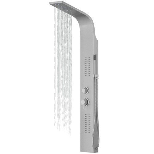 Dušo panelė Corsan Alto LED, aliuminė, su maišytuvu, sidabro spalvos, A017MSLLED Dušo panelė Corsan Alto LED, aliuminė, su maišytuvu, sidabro spalvos, A017MSLLED